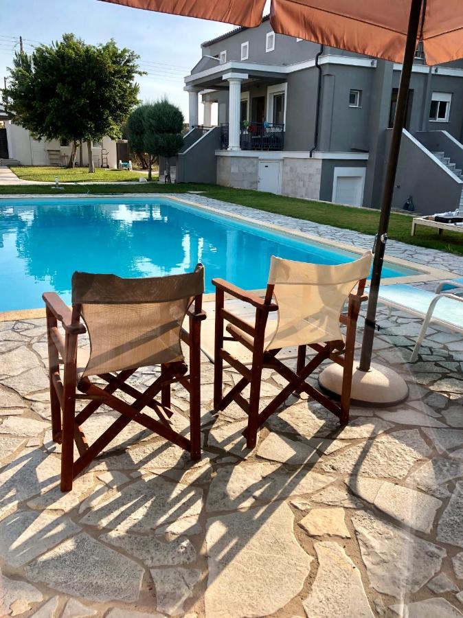 Вилла Sunlit Pool House Posidhonia  Экстерьер фото